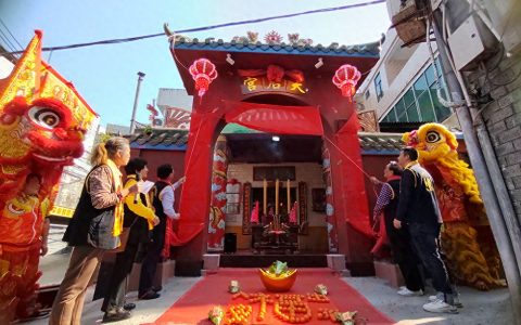 海口西门外天后宫举办扩建竣工祭典仪式