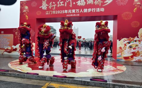 蔡李佛助力江门市2025年元宵万人健步行：非遗魅力与慈善同行