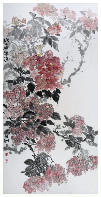 岭南五人书画精品展广州白云国际机场盛大开幕