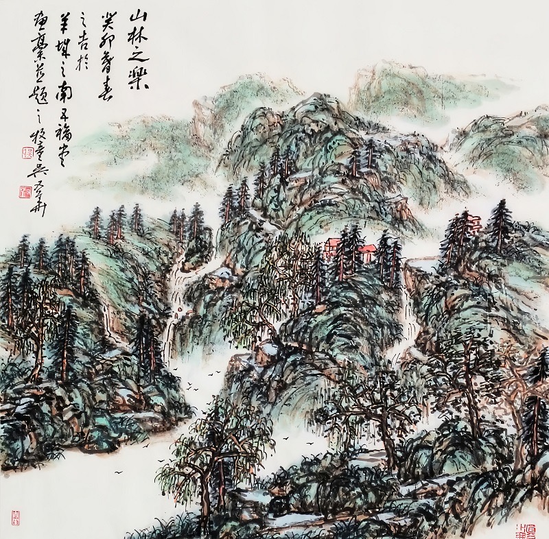 岭南五人书画精品展广州白云国际机场盛大开幕