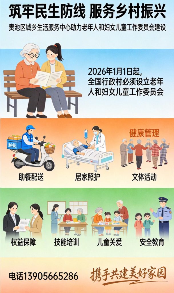 筑牢民生防线 服务乡村振兴-池州市贵池区城乡生活服务中心助力老年人和妇女儿童工作委员会建设